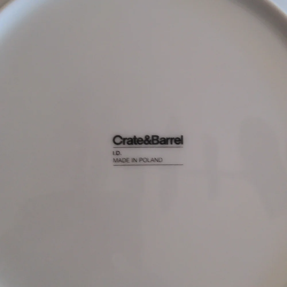 Crate & Barrel Dinner Plate dish